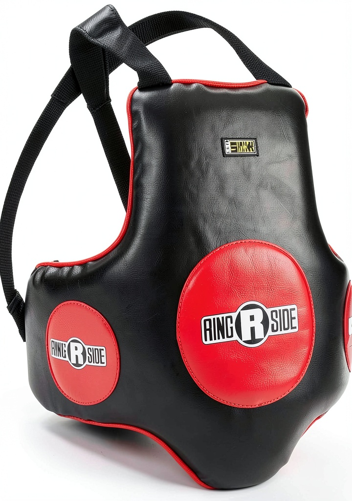 Athlete wearing Ringside Gel Super Body Protector during a Muay Thai drill