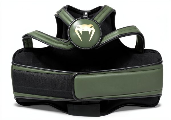 Venum Leather Boxing Body Protector Khaki Gold-1