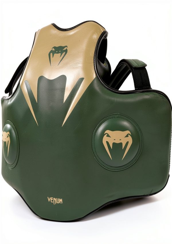 Venum Leather Boxing Body Protector Khaki Gold-2