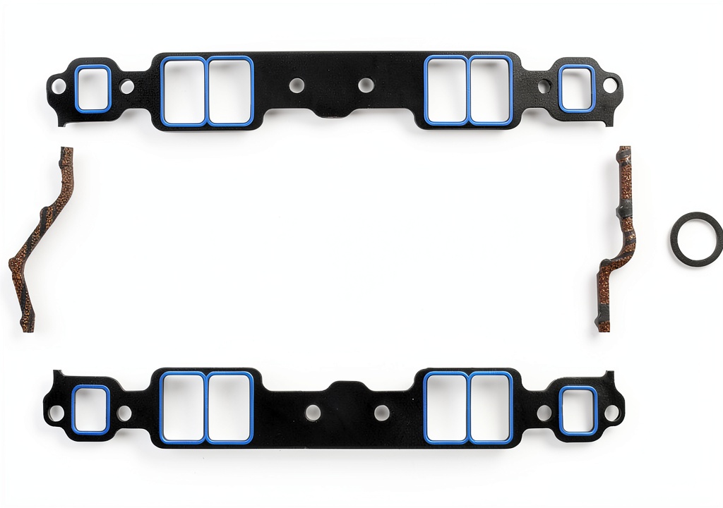 Installing Fel-Pro Intake Manifold Gasket Set Metal Automotive on a wooden workbench